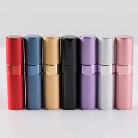 8ml Metal aluminum refillable perfume bottle cosmetic spray bottle portable empty bottle travel sub bottle liner glass