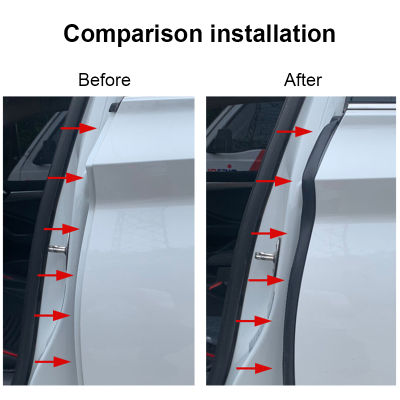 2ชิ้น B เสาแถบซีลยางรถประตูขอบยาง Weatherstrip เสียงฉนวนกันความร้อนแถบปิดผนึกอัตโนมัติเคลือบหลุมร่องฟันอุปกรณ์