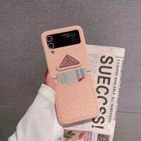 APEC เคสช่องเสียบบัตรแฟชั่นหนังจระเข้หรูสำหรับ Samsung Z เคสฝาพับ3 Zflip 4 ZFlip3เคส Galaxy โทรศัพท์กันกระแทก ZFlip4