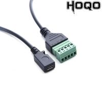 USB Micro 5P female to green terminal screw connection 5 core cable Transmission data Cord charging extension cable