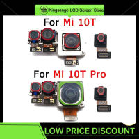 Kingsange กล้องหน้าและหลังสำหรับ Xiaomi Mi 10T/10T Pro โมดูลกล้องหันหน้าไปทางด้านหน้าเซลฟี่ชิ้นงอสำหรับเปลี่ยนอะไหล่สำหรับกล้องมองหลังพร้อมเครื่องมือ