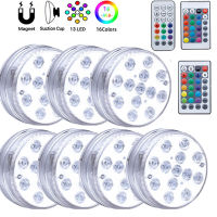 Magnetic Submersible Underwater Light 13 Leds Led Light 16 Colors Remote Control Swimming Pool accessories With Suction Cups New