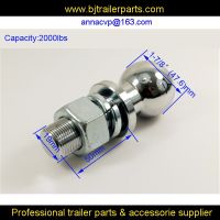 Chrome Tow Ball 1-7/8"(47.6mm)   3/4" shank dia. Trailer Hitch Towball Capacity 2000lbs  trailer parts trailer coupling towball Trailer Accessories