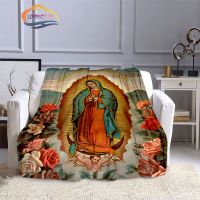 Art Religion series Blessed Virgin Mary Soft Flannel blanket Jesus Mother Home Bedroom Bed Hiking Four Seasons Warm blanket