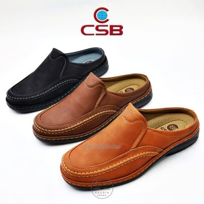 CSB รองเท้าหนังเปิดส้น รองเท้าลำลองผู้ชาย รุ่น CM462 (สีดำ น้ำตาล แทน)  ไซต์ 40-45