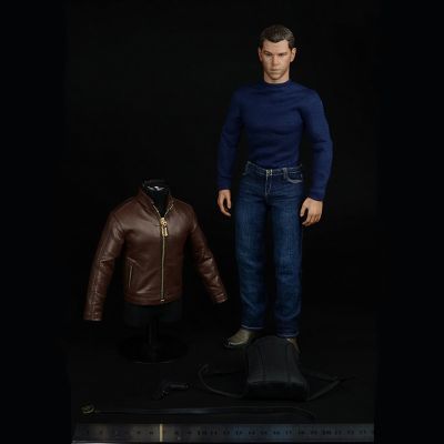 1/6 Scale Matt Damon Male Man Agent Suit Leather Jacket Shirt Jeans Pants Accessories Clothing Clothes Set 12 Inches Figures