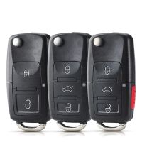 shangdjh 2 3 Buttons Car Remote Flip Key Fob Case Shell for VW Golf MK6 Polo Bora Beetle Tiguan Passat Caddy Jetta Eos Scirocco No Blade