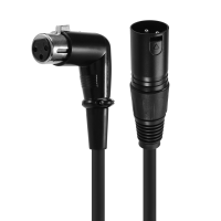 XLR Cable Musical Microphone Sound Cable Plug Right Angle XLR Female to Male Cable 6 Feet