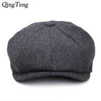 Plus Size Peaky Blinders Men Berets Hat Autumn New Vintage Herringbone Octagon Cap Women 39;S Casual Pumpkin Hat Gatsby Flat Beret