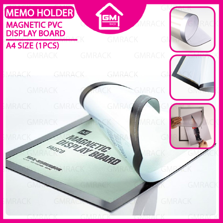 [GMRACK] PVC MEMO DISPLAY BOARD 1 PCS A4 SIZE DISPLAY BOARD SILVER COLOR Lazada