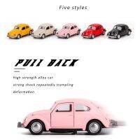 1:36 Retro Vintage Beetle Diecast Pull Back Car Model Toy For Children Gift Decor Cute Figurines Miniatures