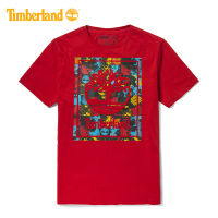 เสื้อยืดเสื้อคอคลมแขนสั้นลำลองผู้ชาย Timberlands พิมพ์หลังสีสดใส