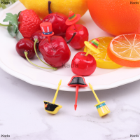 Kada 6ชิ้น/เซ็ต MINI hats อาหาร Pick KID อาหารผลไม้ส้อม Bento BOX Decor นำมาใช้ใหม่