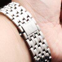 16/19/20mm Stainless Steel Watchband For Omega De Ville Orbis Edition Watch Strap Metal Glossy Bracelet