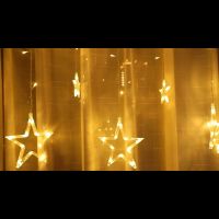 Star Curtain Garland on The Window String Lights Fairy Lighting Wedding New Year Christmas Decorations for Home Bedroom