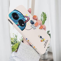 เคส PMP สำหรับ OPPO Reno8 T Oppo Reno8 T 5G การ์ตูนนาซ่าโลกนักบินอวกาศเคสโทรศัพท์ดีไซน์ด้านข้างลายขอบสี่เหลี่ยมปลอกซิลิโคนเหลวคลุมทั้งหมดกล้อง