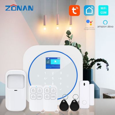 ZONAN G12 Tuya Wifi Gsm Wireless Alarm System Security Protection App Control SmartHome Safety Alarm Kit Work With Alexa Google