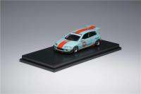 One model 1:64 Honda Civic EG6 Rocket bunny Gulf /RB BLUE Model Car