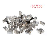 【Deal】 100ชิ้น CAT5 RJ45ขาป้องกันโมดูลปลั๊กสายเคเบิลเครือข่ายอีเธอร์เน็ตส่ง