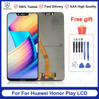 Amorus LCD สำหรับ Huawei Honor Play จอแสดงผล LCD หน้าจอสัมผัส ดิจิไทเซอร์การประกอบ ทดสอบหน้าจอสำหรับ COR-L29 COR-L09 COR-AL00 COR-AL10 อะไหล่ซ่อม + เครื่องมือฟรี