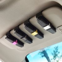 4 Color Auto Sun Visor Glasses Fastener Clip Holder For Sunglasses Eyeglasses Ticket Card Universal Multi Function Car Interior