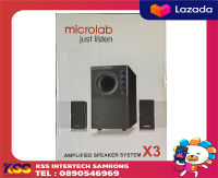 ลำโพง MICROLAB SPEAKER X3 / 2.1 ริมแดง  (BLACK)