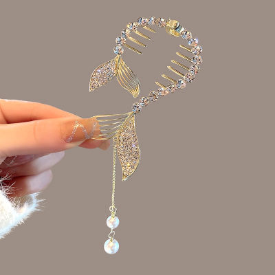 Fashionable Pearl and Rhinestone Hair Accessory for Perfect Bun and Updo
