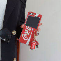 เคสแบบฝาพับสำหรับ Samsung Galaxy Z พลิก5 Coke ตุ้มเคสใสเคสโทรศัพท์แสนสร้างสรรค์ PC