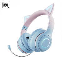 Xiaomi Digital Best Gift LED Cat Ear Wireless Headphones Bluetooth 5.1 Young People Kids Headset Support 3.5mm Plug With Detachable Mic