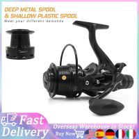 ZZOOI Fishing Reel Dual Brake System 9+1 BB Speed Ratio Smooth Spinning Reel with Dual Spool Interchangeable Handle Fishing Tackle