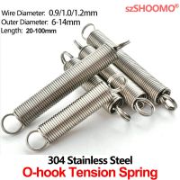 304 Stainless Steel Pullback Tension Cylindroid Helical Coil Small Mini Extension Spring WD 0.9mm 1.0mm 1.2mm