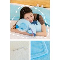 利Sq2 หมอนตุ๊กตาแองเจิล Stitch น่ารัก พร้อมผ้าห่ม ของขวัญ สําหรับเด็กผู้หญิง ตกแต่งบ้าน