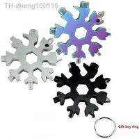 18-in-1 Stainless Steel Snowflakes Multi-tool Herramienta 18 En 1 Multifunctional Tool Copo De Nieve Llave Multiusos