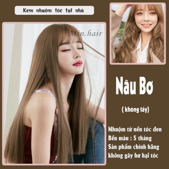 Thuốc nhuộm tóc màu NÂU BƠ, NÂU TÂY thuốc nhuộm tóc không cần tẩy, kem  nhuộm tóc tại nhà Buddyhairs tặng kèm dụng cụ | Shopee Việt Nam