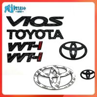 RTO Toyota Gen2คาร์บอนไฟเบอร์สีดำ Vios โลโก้ Ncp93 Ncp150 Gen3พวงมาลัยโลโก้กระจังหน้าท้ายรถด้านหน้าและด้านหลังโลโก้