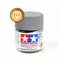 สีเงินโครเมี่ยมเงาสูตรน้ำ Tamiya Acrylic X11 Chrome Silver 10ML