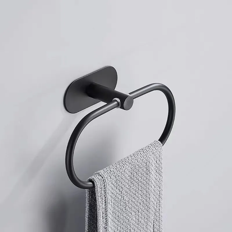 sell well HuiZhou - /Black Self Adhesive Towel Ring for Bathroom Stainless  Steel Adhesive Hand Towel Holder No Drilling Stick on Wall Brushed Nickel |  Lazada Singapore