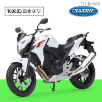 ? โมเดลรถ ของขวัญสำหรับเด็ก WELLY Willie 1:10 hondas CB500F streetcar alloy motorcycle simulation model toys