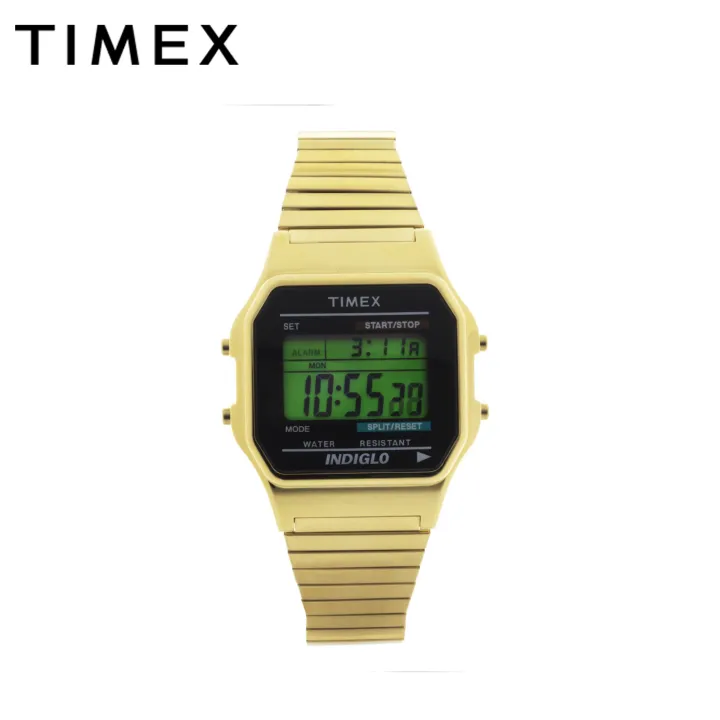 Timex Classic 80s Gold Stainless Steel Digital Watch For Men T78677 STYLE |  Lazada PH