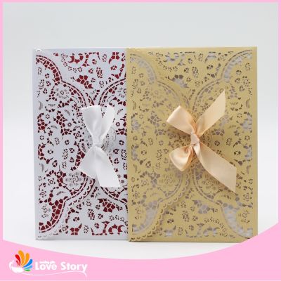 【YF】○△  10sets Hollow invitation cards for Wedding Accessories Birthday Greeting Cards Bridal  Supplies