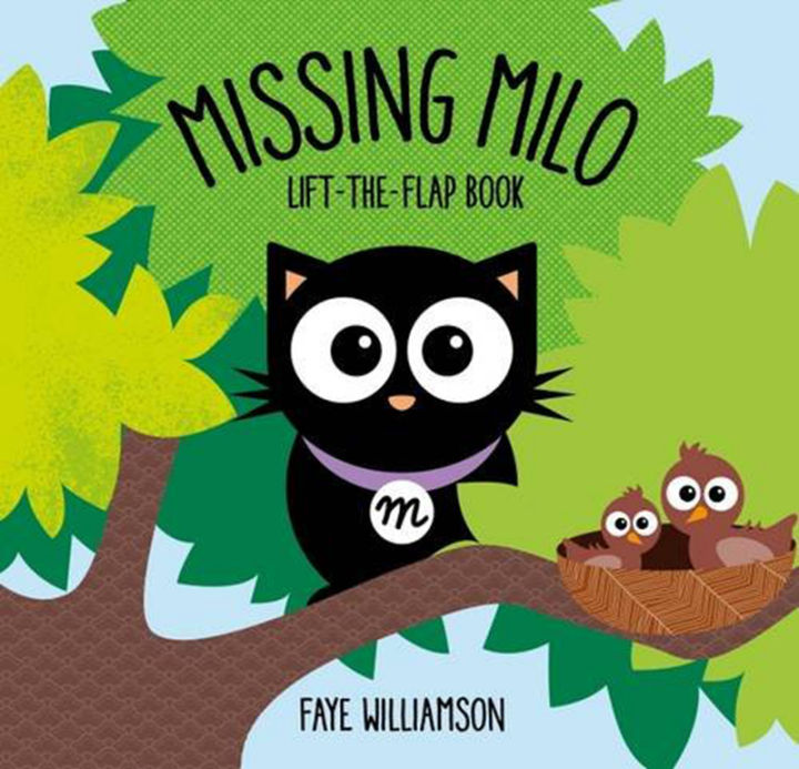 Chinese picture original English missing Milo lost black cat Milu flips through the book interactive game book English picture books for children aged 3-6 bedtime stories