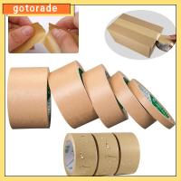 GOTORADE 30M/Roll กาวในตัว เทปกระดาษคราฟท์ พัสดุพัสดุพัสดุ ที่พักพิงภาพวาดรถ เทปปิดผนึกกล่อง สีน้ำตาลสีน้ำตาลเข้ม อัลบั้มติดตั้ง เทปบรรจุภัณฑ์