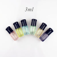 20pcslot 3ml 6ml 12ml Empty Glass Roll On Bottles Essential Oils Roller Bottle Refillable Perfume With Black Lid