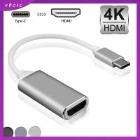 VHOIC ยูเอสบี สายเคเบิล Type C เป็น HDMI อะลูมิเนียมอะลูมิเนียมอะลูมิเนียม สายเคเบิล Type C เป็น HDMI ตัวเมีย อะแดปเตอร์ USB C เป็น HDMI ทนทานต่อการใช้งาน Netflix Netflix สายเคเบิล HTV สำหรับ MacBook/Huawei/Samsung/Netflix สำหรับ MacBook