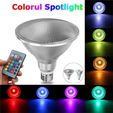 E27 LED RGB Lamp Spotlight Bulb AC 85-265V Bombillas LED 5W 10W 15W IR  Remote Control Led Bulb Smart Led RGBW Lamp Home Decor