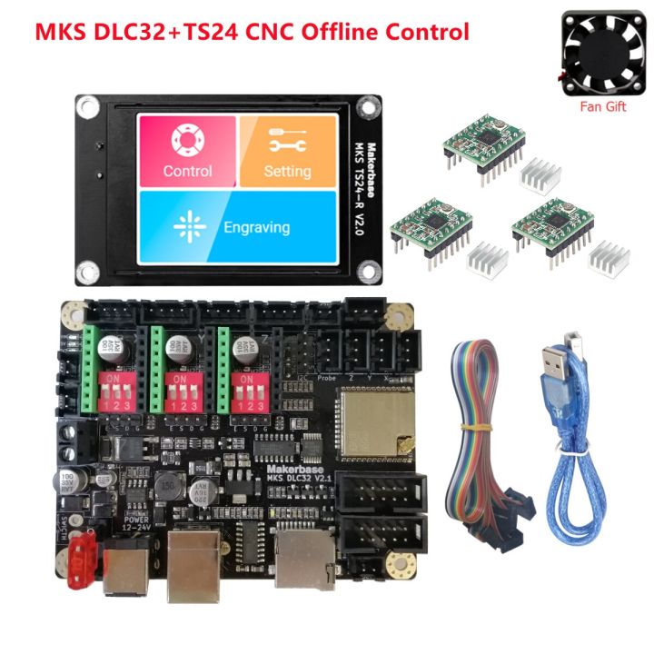 5-grbl-32บิต-cnc-โล่ควบคุม-esp32-wifi-mks-dlc32-v2-1ออฟไลน์คณะกรรมการควบคุม-ts24หน้าจอสัมผัสสำหรับเครื่องแกะสลัก-cnc