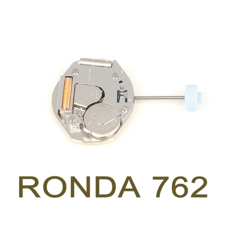 สวิสใหม่เอี่ยมแบบดั้งเดิม-ronda762การเคลื่อนไหวแบบสองมือนาฬิกาควอตซ์เครื่องประดับ