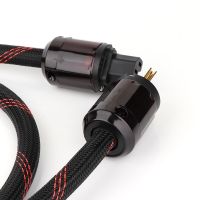 Yter Hi-End Gold Plated Power Line Copper Audio HIFI Audio Power Extension Cable USA AC Mains Power Cable