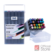 Renaissance ปากกา ปากกามาร์คเกอร์ ชุด 24 สี ในกล่อง PP Box จำนวน 1 ชุด