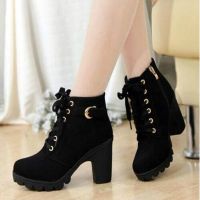 CODae737sege New product fashion boots womens high heels womens thick heel autumn and winter boots children stu新品时装靴女高跟鞋女粗跟秋冬靴子女学生韩版女士妈妈短靴女hfbw002.my